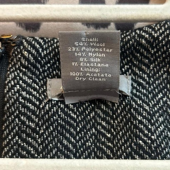 Classic + Sophisticated Ann Taylor Petites- 0P Herringbone Wool Sheath Dress - Picture 8 of 8